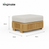 luxury teak amalfi collection outdoor sofa set with fire pit 