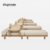 Duvo Collection Modern Teak Modular Sun Lounger