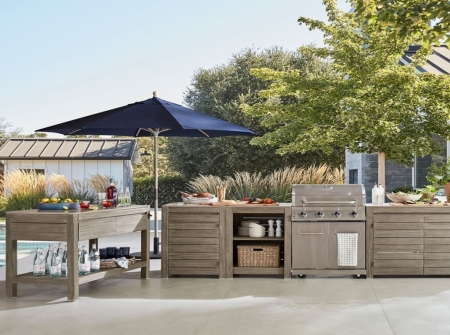 Premium Solid Teak Outdoor Kitchen Cabinets KMO1511