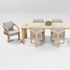 Luxury Teak Outdoor Dining Set KMD18016