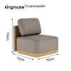 Modern Woven Rope Modular Outdoor Sofa Set with Teak Wood Frame