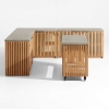 Premium Solid Teak Outdoor Kitchen Cabinets KMO1503