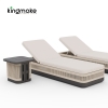 Laguna Collection Aluminum Sun Lounger With Hand-Woven Rope
