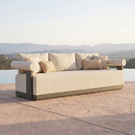 Modern Aluminum Three-Seater Outdoor Sofa – Mali Collection