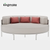 Nex Collection Aluminum Weave Round Outdoor Daybed 