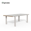 Cenxi Collection Aluminum White Outdoor Dining Set