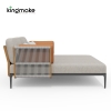 Albert Collection Rope Weave Aluminum Double Sun Lounger