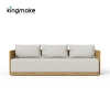 Luxury Amalfi Collection Teak Three-Seater Sofa