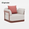 Layva Collection Modern Aluminum Single Sofa