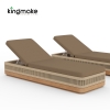 Laguna Collection Teak Sun Lounger With Hand-Woven Rope