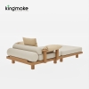 Duvo Collection Modern Teak Modular Sun Lounger