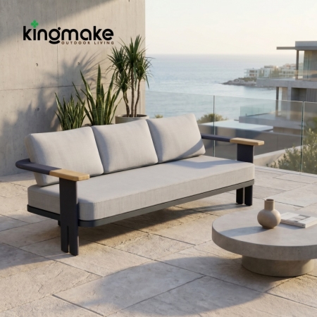 Modern Aluminum Rope Woven Three Seating Sofa KMD18001