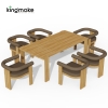 Modern Teak Wood Rectangular Outdoor Dining Set – Mali Collection