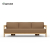 luxury teak malta collection three‑seater sofa
