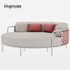 Nex Collection Aluminum Weave Round Outdoor Daybed 