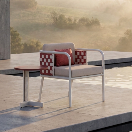 Nex Collection Aluminum Weave Outdoor Dining Chair