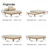Duvo Collection Modern Teak Corner Sofa Set
