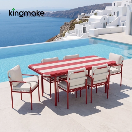 Modern Aluminum Afterglow Collection Dining Set KM18013