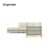 Modern Wooden Powder-Coated Aluminum Sofa KMD18028