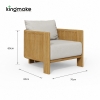 luxury teak amalfi collection outdoor single sofa