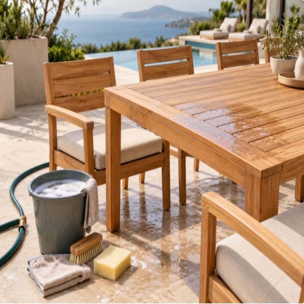 How to Clean Teak Outdoor Furniture Without Damaging the Wood