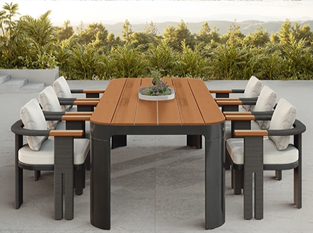 Modern Aluminum Rope Woven Garden Chair KMD18001