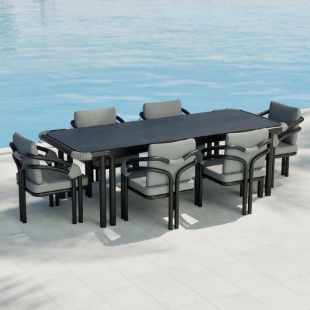 Modern Aluminum Pipeline Collection Dining Set KM18015