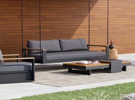 Modern Aluminum Two-Seater Swing Chair KM6705