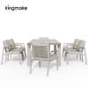 Cenxi Collection Aluminum White Outdoor Dining Set
