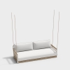 Aluminum Woven Double Outdoor Swing Chair KM6703