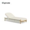 Modern Wooden Powder-Coated Aluminum Sun Lounger KMD18028
