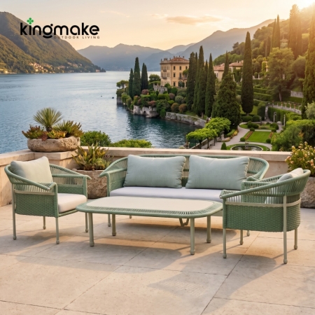 Contemporary Aluminum Woven Outdoor Sofa KM18022