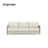 Modern Wooden Powder-Coated Aluminum Sofa KMD18028