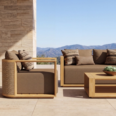 high-end maui cane collection sofa set