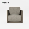 Modern Teak Woven Rotating Single Sofa KMD18041