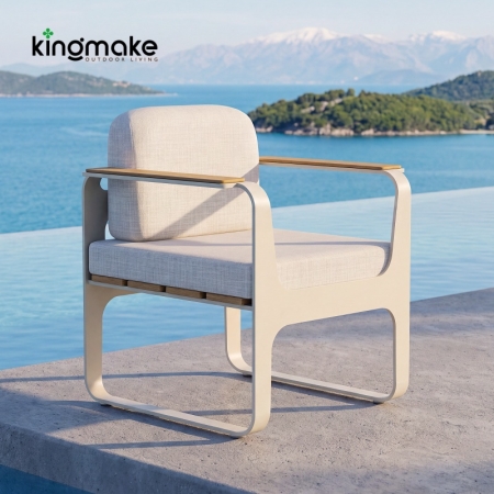 Alpha Collection Modern Outdoor Dining Chair 