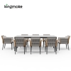 Rope Weave Aluminum Outdoor Dining Set