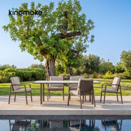 Cenxi Collection Bronze Outdoor Dining Set