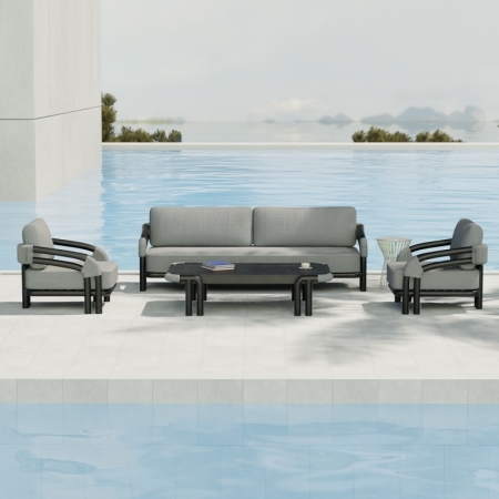 Modern Aluminum Pipeline Collection Sofa KM18015