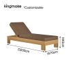 kinglife colletion luxury teak sun lounger