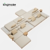 Duvo Collection Modern Teak Corner Sofa Set
