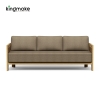 Modern Wood Grain Powder-Coated Aluminum Three-Seater Sofa KMD18024