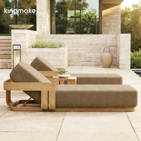 Modern Teak Neo Collection Sun Lounger KM18026-T