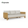 luxury teak amalfi collection outdoor 3 seater sofa