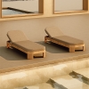 Luxury Teak Outdoor Sun Loungers KMD18009