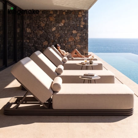 Layva Collection Modern Aluminum Sun Lounger