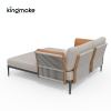 Albert Collection Rope Weave Aluminum Double Sun Lounger