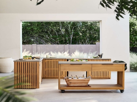 Premium Solid Teak Outdoor Kitchen Cabinets KMO1502