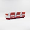 Modern Aluminum Afterglow Collection Three Seaters Sofa KM18013