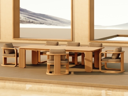 Luxury Solid Teak Outdoor Dining Set KMD18009